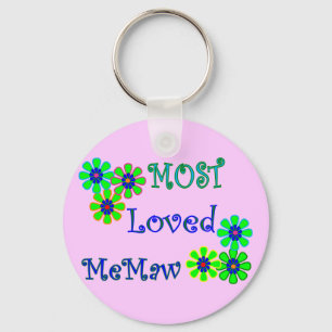 "Most Loved MeMaw" Mother's Day Gifts Key Ring