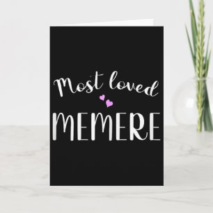 Most Loved Memere Cute Hearts Card