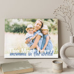 Most Loved Momma in the World Photo Wrapped Canvas Print<br><div class="desc">Create your own modern custom wrapped canvas with one of your favourite photos. The modern oversized typography is fully editable and currently reads "The Most Loved Momma in the world". The photo template is ready for you to add your picture, which is displayed in landscape format. If you wish to...</div>