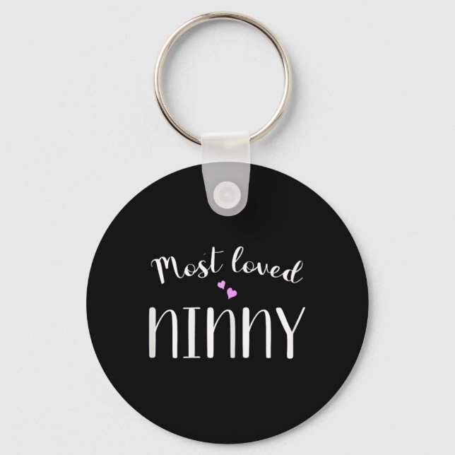 Most Loved Ninny Cute Hearts  Key Ring (Front)