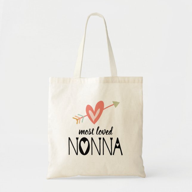 Most Loved Nonna Tote Bag (Front)