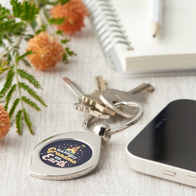 Most Magical Grandma, Fantasy Castle  Key Ring (Side)