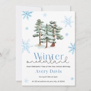  Most ONEderful Time of the Year Winter Birthday Invitation