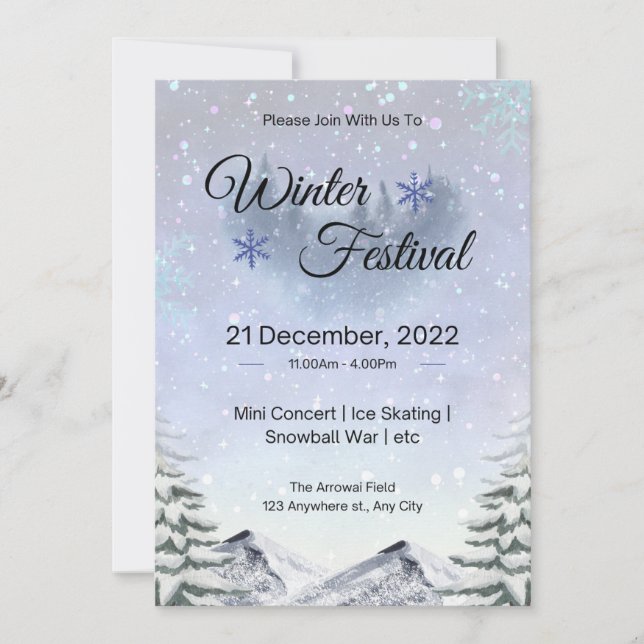 Most ONEderful Time of the Year Winter Birthday Invitation (Front)