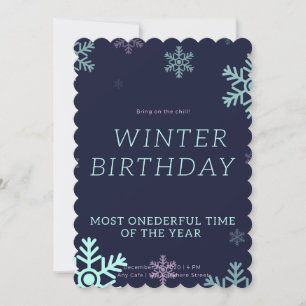 Most ONEderful Time of the Year Winter Birthday Invitation