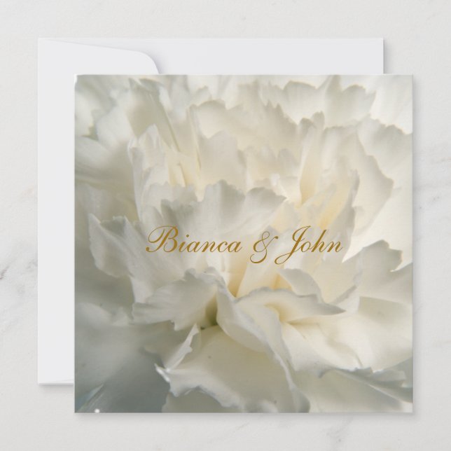 Most Popular and Elegant  White Wedding Invitation (Front)
