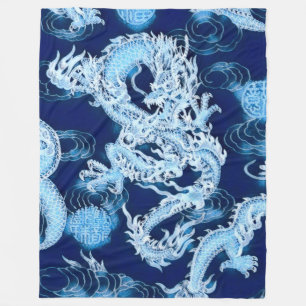Most Popular Chinese Winter Dragon Fantasy Art Fleece Blanket