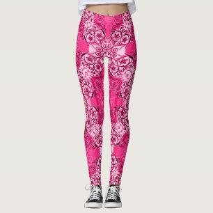 Most popular Decorative Pink Rave Party Leggings
