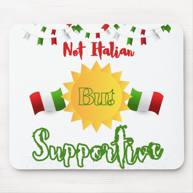 Most Popular Italian Foods & Dishes Mouse Mat (Front)