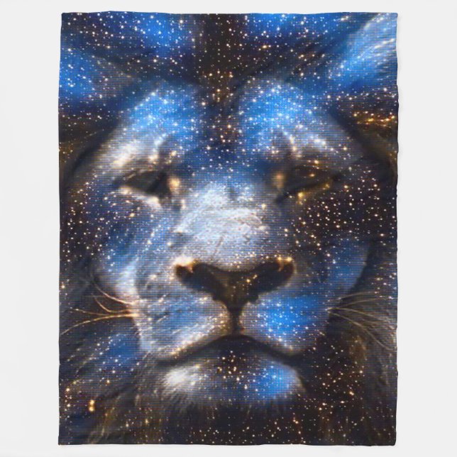 Most Popular Leo Zodiac Lion Spirit Fantasy Art Fleece Blanket (Front)