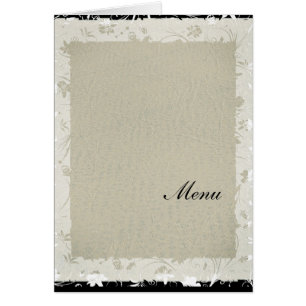 Most Popular Wedding Menu Old Paper