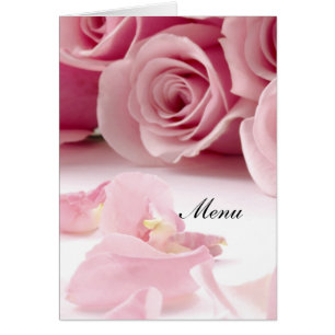 Most Popular Wedding Menu Pink Roses