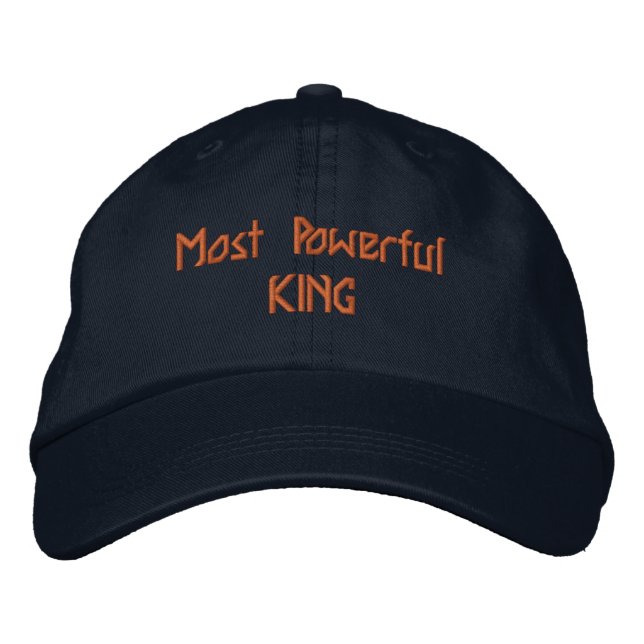 Most Powerful KING Printed Navy Handsome Cap - Hat (Front)