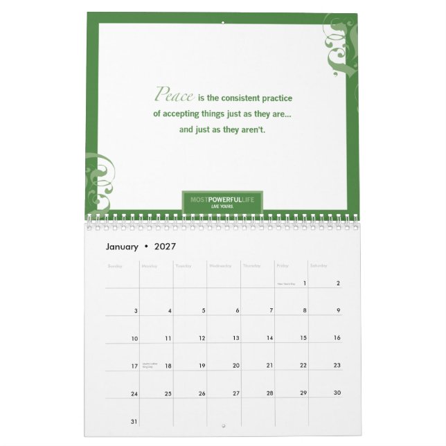 Most Powerful "Year" 2011 Calendar (Jan 2027)