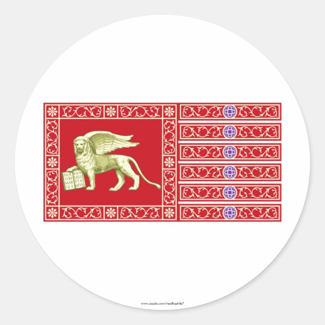 Most Serene Republic of Venice Flag Classic Round Sticker (Front)