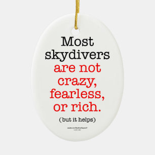 Most Skydivers Ceramic Tree Decoration