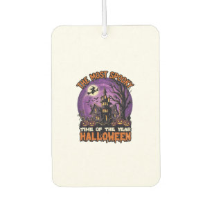 Most Spooky Halloween Haunted House Witch Pumpkins Car Air Freshener