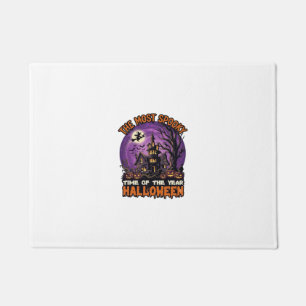 Most Spooky Halloween Haunted House Witch Pumpkins Doormat