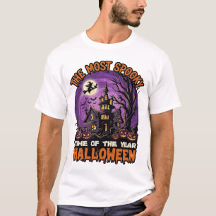 Most Spooky Halloween Haunted House Witch Pumpkins T-Shirt