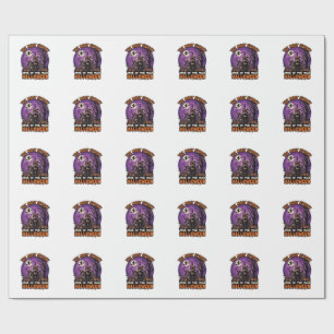 Most Spooky Halloween Haunted House Witch Pumpkins Wrapping Paper