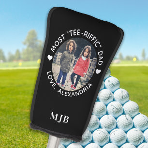 Most TEE RIFFIC Dad - Custom Photo Club Putter Golf Head Cover