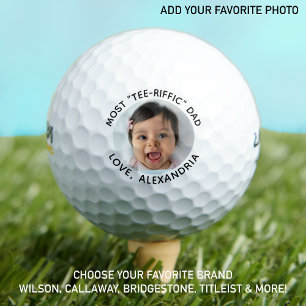 Most Tee-Riffic DAD Customised Cute Photo Golf Balls
