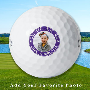 Most Tee-Riffic MOM Personalised Photo Golfer  Golf Balls