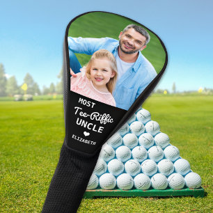 Most Tee-Riffic UNCLE Personalised Golfer Photo Golf Head Cover