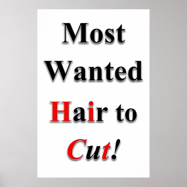 Most Wanted Hair to Cut Sale Beauty Salon Poster (Front)