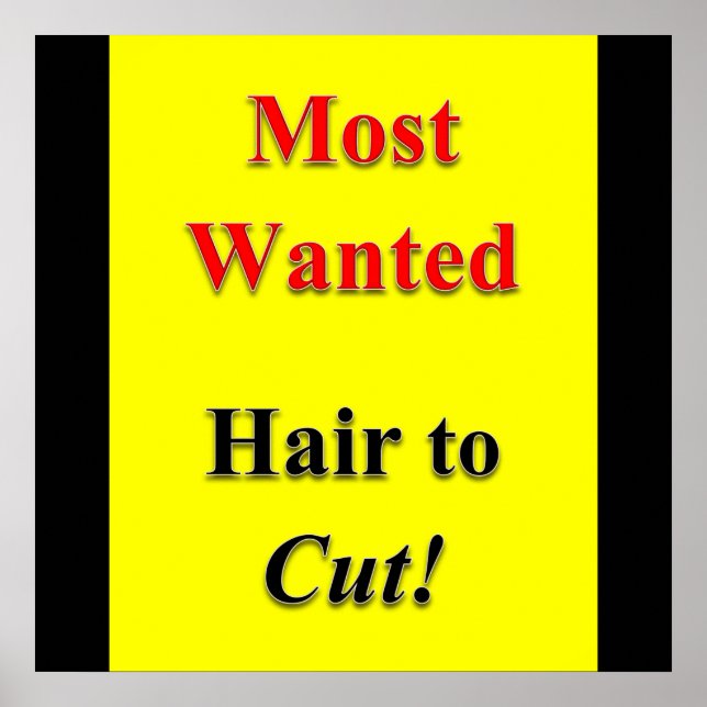 Most Wanted Haircut Sale Poster Matte (Front)
