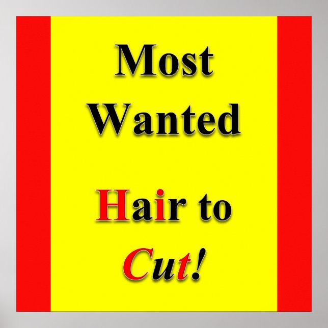 Most Wanted Haircut Sale Poster Matte (Front)
