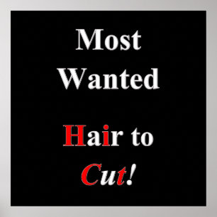 Most Wanted Haircut Sale Poster Matte