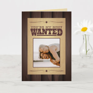 Most Wanted Poster Valentine's Day Card