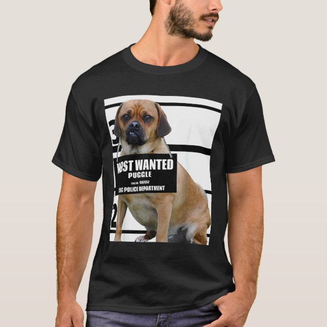 Most Wanted Puggle Cute Pug Beagle Tee (Front)