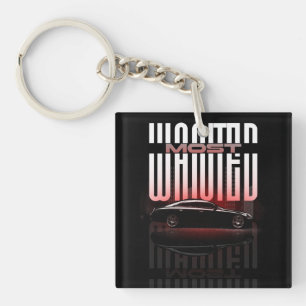 Most Wanted Street Racer Acrylic Keychain