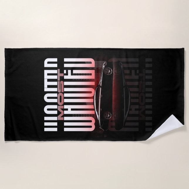 Most Wanted Street Racer Beach Towel (Front)