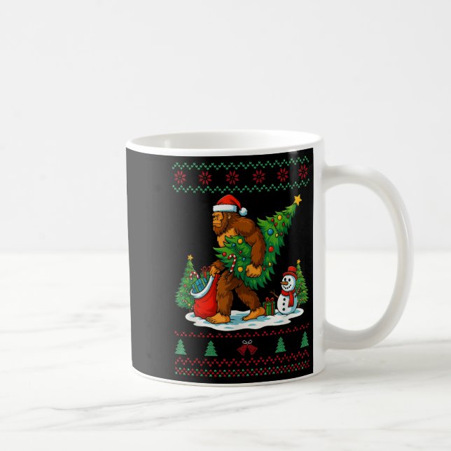 Most Wonderful Christmas Bigfoot Christmas Tree Li Coffee Mug (Right)