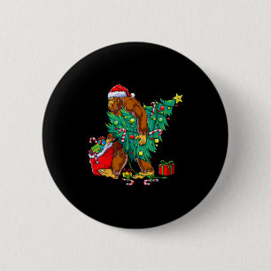 Most Wonderful Christmas Co Bigfoot Christmas Tree 6 Cm Round Badge