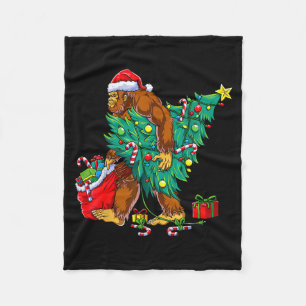 Most Wonderful Christmas Co Bigfoot Christmas Tree Fleece Blanket