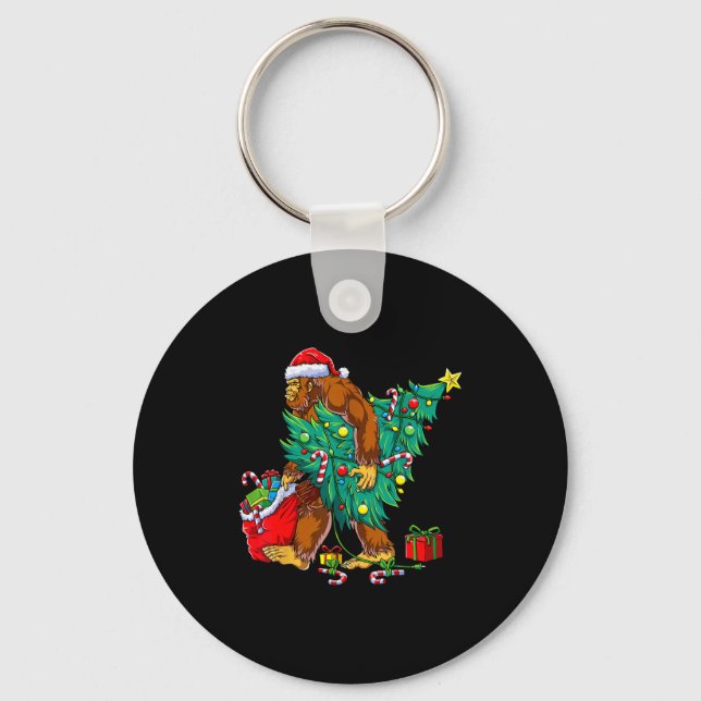 Most Wonderful Christmas Co Bigfoot Christmas Tree Key Ring (Front)