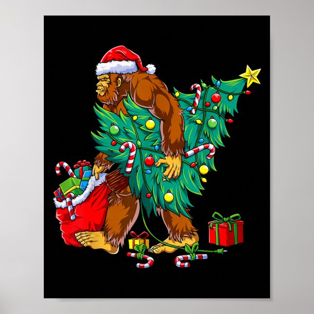 Most Wonderful Christmas Co Bigfoot Christmas Tree Poster (Front)