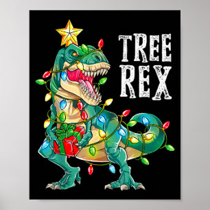 Most Wonderful Christmas Co Dinosaur Christmas Tre Poster