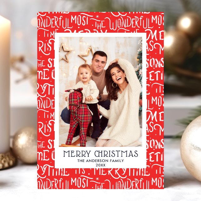 Most Wonderful Christmas Family Holiday Photo Card (Creator Uploaded)