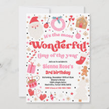 Most Wonderful Pink Christmas Birthday Party