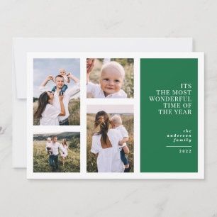 Most wonderful time christmas multi photo  announc announcement