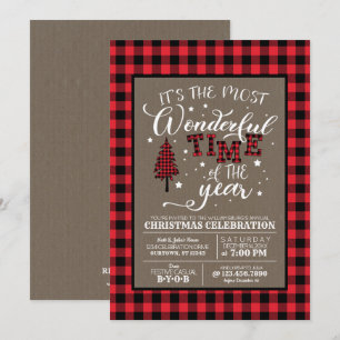 Most Wonderful Time Christmas Party Invitation