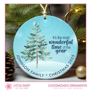 Most Wonderful Time Customisable Photo Ceramic Tree Decoration