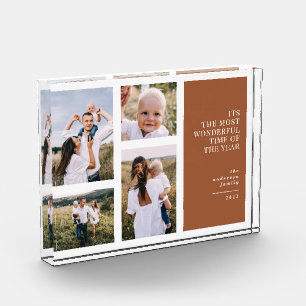 Most wonderful time elegant terracotta multi photo