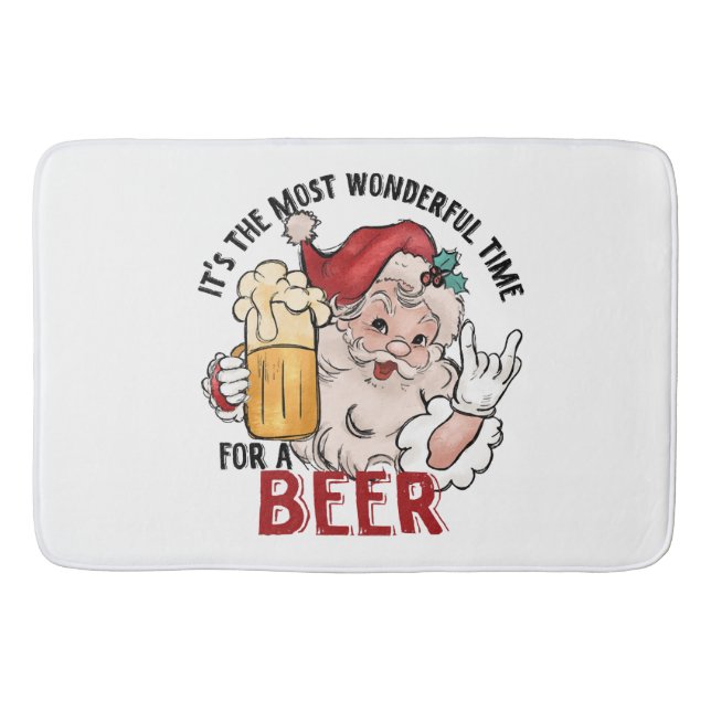 Most Wonderful Time for a Beer Bath Mat (Front)