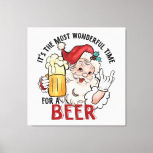 Most Wonderful Time for a Beer Canvas Print